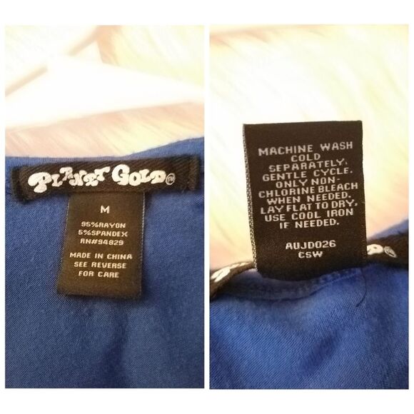 EUC|Blue Front Knot Dress, MEDIUM - Picture 4 of 4